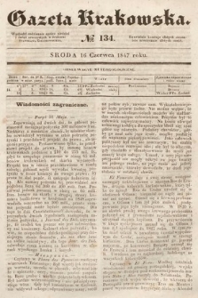 Gazeta Krakowska. 1847, nr 134