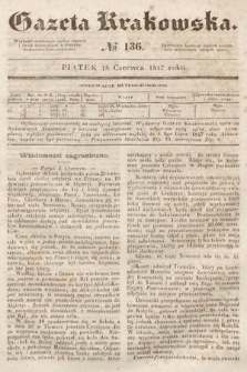 Gazeta Krakowska. 1847, nr 136