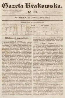 Gazeta Krakowska. 1847, nr 139