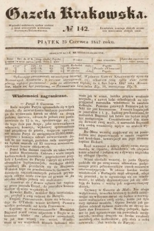 Gazeta Krakowska. 1847, nr 142