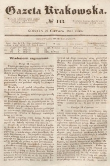 Gazeta Krakowska. 1847, nr 143