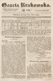 Gazeta Krakowska. 1847, nr 145