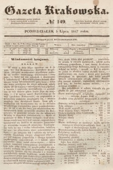 Gazeta Krakowska. 1847, nr 149