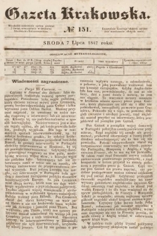 Gazeta Krakowska. 1847, nr 151