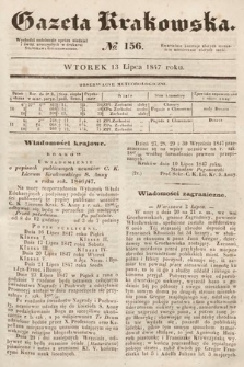 Gazeta Krakowska. 1847, nr 156