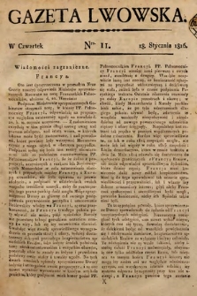 Gazeta Lwowska. 1816, nr 11