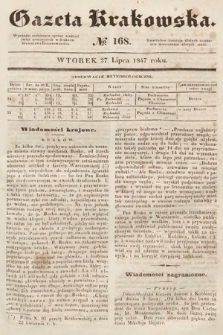 Gazeta Krakowska. 1847, nr 168