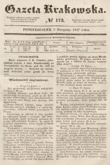 Gazeta Krakowska. 1847, nr 173