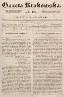 Gazeta Krakowska. 1847, nr 183