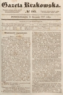 Gazeta Krakowska. 1847, nr 185