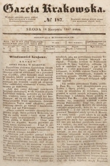Gazeta Krakowska. 1847, nr 187