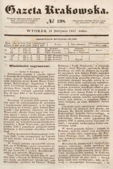 Gazeta Krakowska. 1847, nr 198
