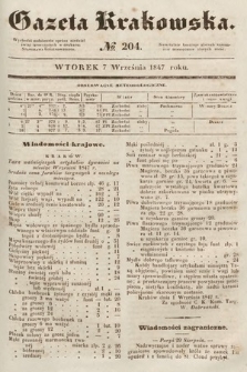 Gazeta Krakowska. 1847, nr 204