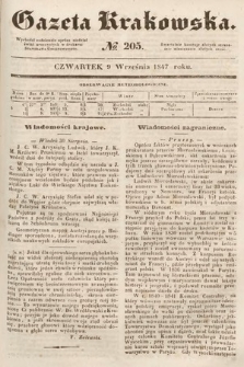 Gazeta Krakowska. 1847, nr 205