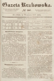 Gazeta Krakowska. 1847, nr 206