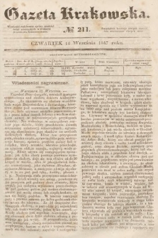 Gazeta Krakowska. 1847, nr 211