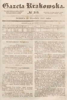 Gazeta Krakowska. 1847, nr 213