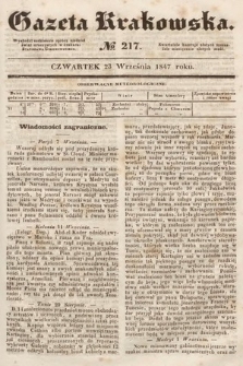 Gazeta Krakowska. 1847, nr 217