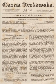 Gazeta Krakowska. 1847, nr 222