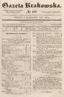 Gazeta Krakowska. 1847, nr 225