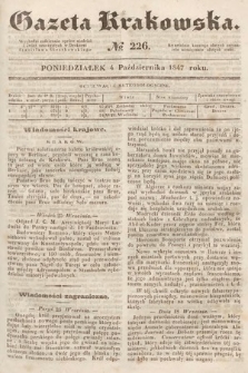 Gazeta Krakowska. 1847, nr 226