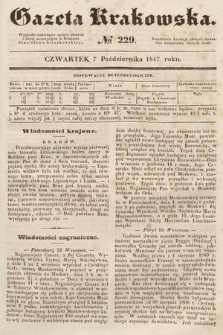 Gazeta Krakowska. 1847, nr 229