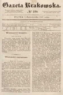 Gazeta Krakowska. 1847, nr 230