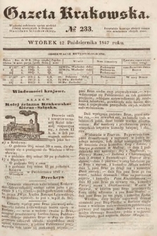Gazeta Krakowska. 1847, nr 233