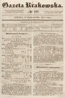 Gazeta Krakowska. 1847, nr 237