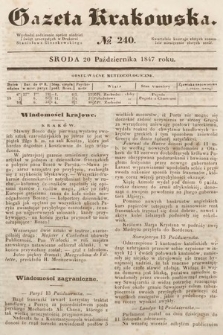 Gazeta Krakowska. 1847, nr 240