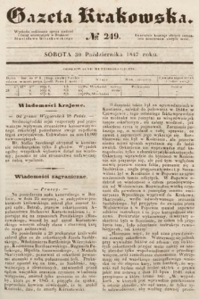 Gazeta Krakowska. 1847, nr 249