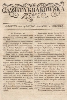 Gazeta Krakowska. 1826, nr 15