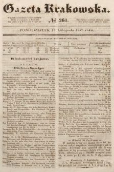 Gazeta Krakowska. 1847, nr 261