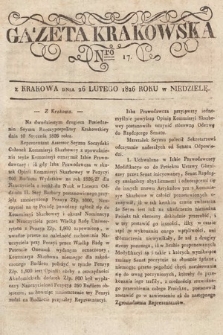 Gazeta Krakowska. 1826, nr 17
