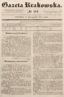 Gazeta Krakowska. 1847, nr 263