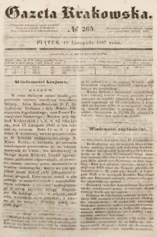 Gazeta Krakowska. 1847, nr 265