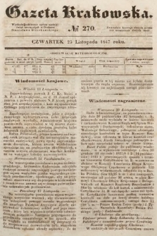 Gazeta Krakowska. 1847, nr 270