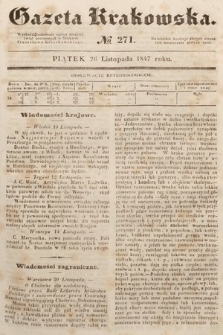 Gazeta Krakowska. 1847, nr 271
