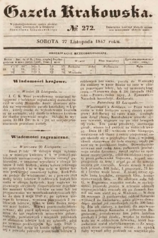 Gazeta Krakowska. 1847, nr 272
