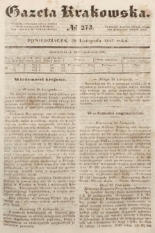 Gazeta Krakowska. 1847, nr 273