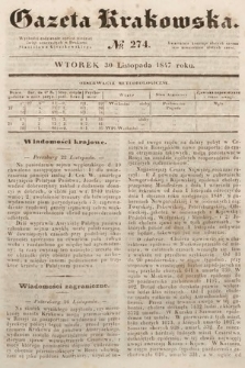 Gazeta Krakowska. 1847, nr 274