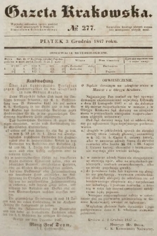 Gazeta Krakowska. 1847, nr 277