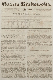 Gazeta Krakowska. 1847, nr 280