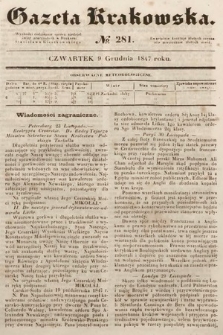 Gazeta Krakowska. 1847, nr 281