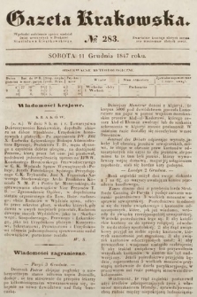 Gazeta Krakowska. 1847, nr 283