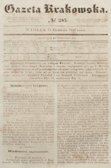Gazeta Krakowska. 1847, nr 285