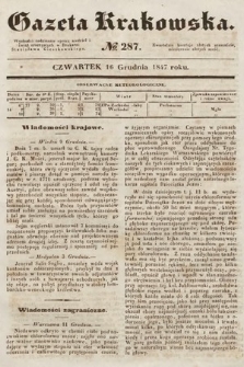 Gazeta Krakowska. 1847, nr 287