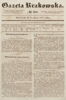 Gazeta Krakowska. 1847, nr 288