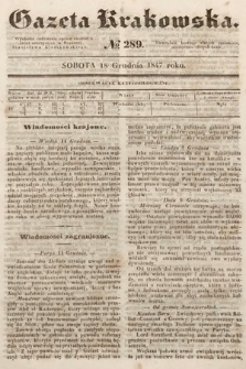 Gazeta Krakowska. 1847, nr 289