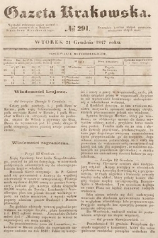 Gazeta Krakowska. 1847, nr 291